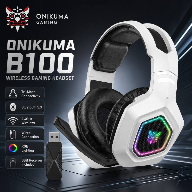 Gaming Console Apple - ONIKUMA B100 Kablosuz Oyun Kulaklığı Bluetooth