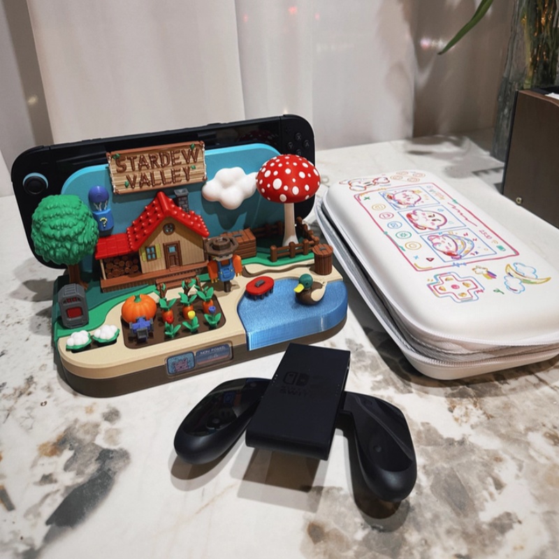 Gaming Console Setup - Switch Dock Stardew Valley Çiftlik Temalı