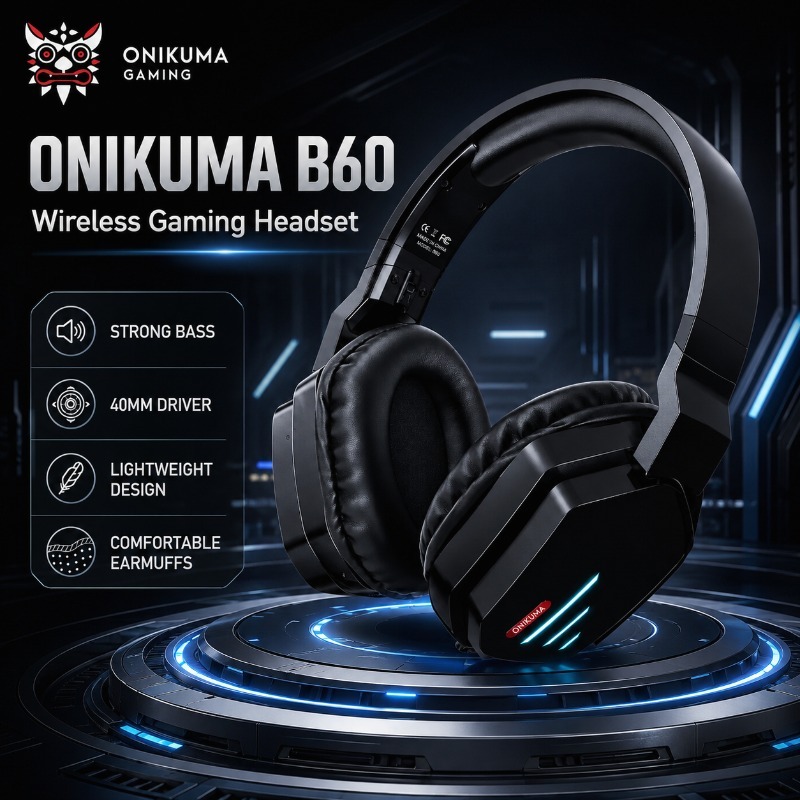 Gaming Console Apple - ONIKUMA B60 Kablosuz Oyun Stereo Ses