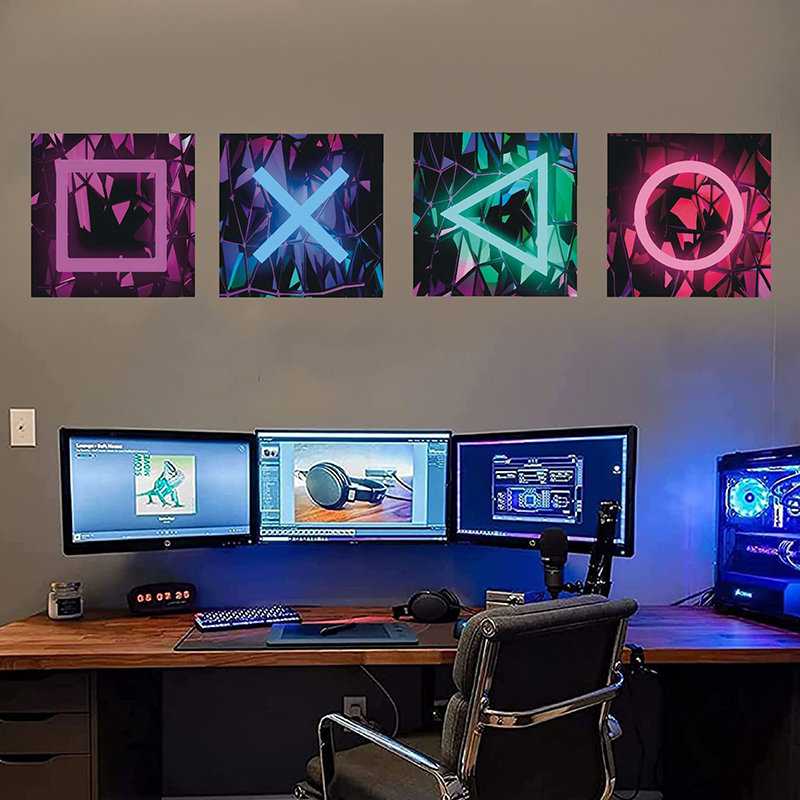 Gaming Console Wallpaper - 4 adet çocuk oyun odası oyun