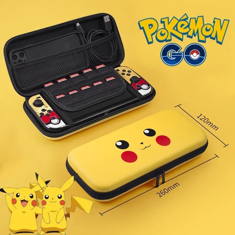 Gaming Console Tv - Pokemon Pikachu saklama çantası Anahtarı OLED