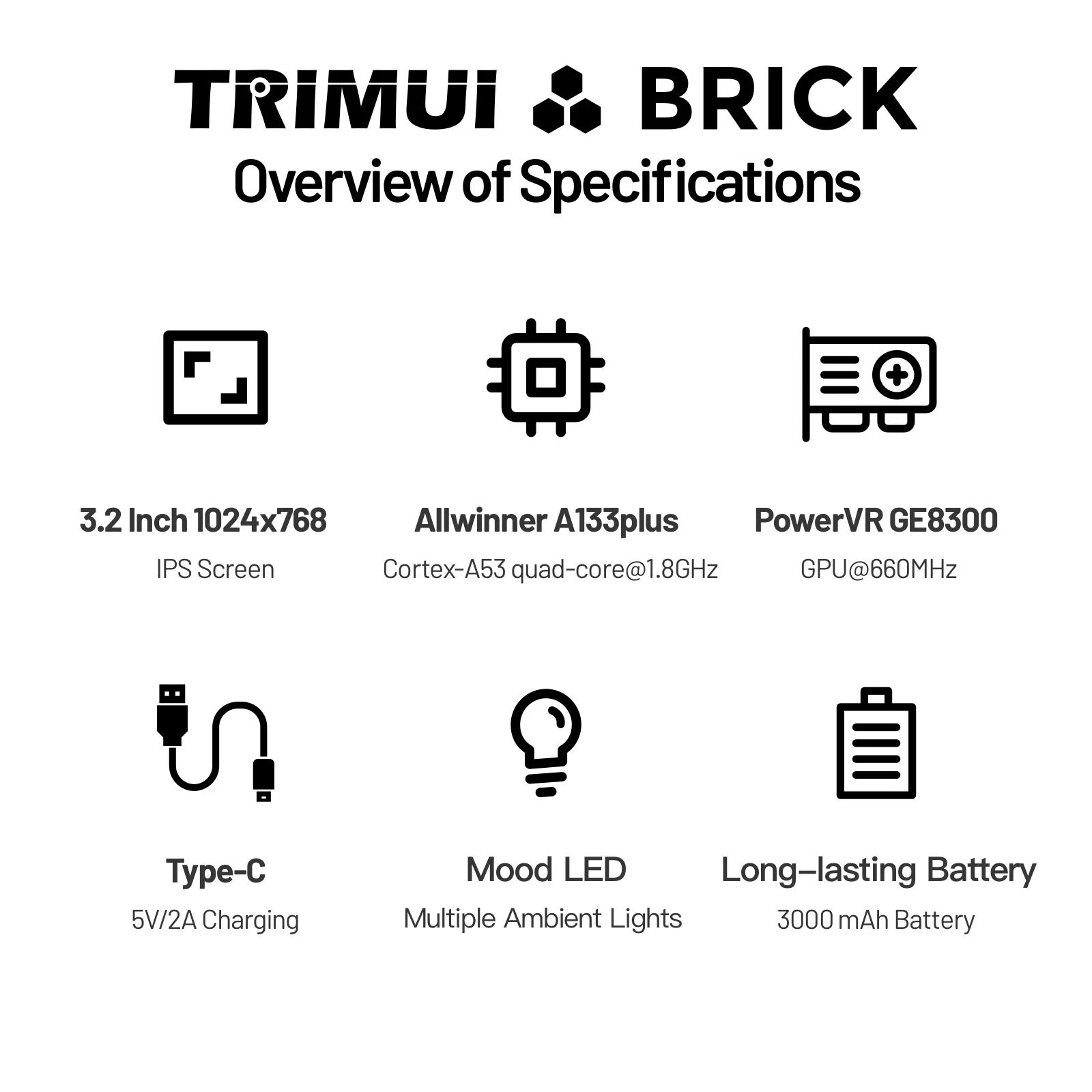 TRIMUI TUĞLA El Oyun Konsolu 3 - Gaming Console Linux incelemesi ve fiyatı