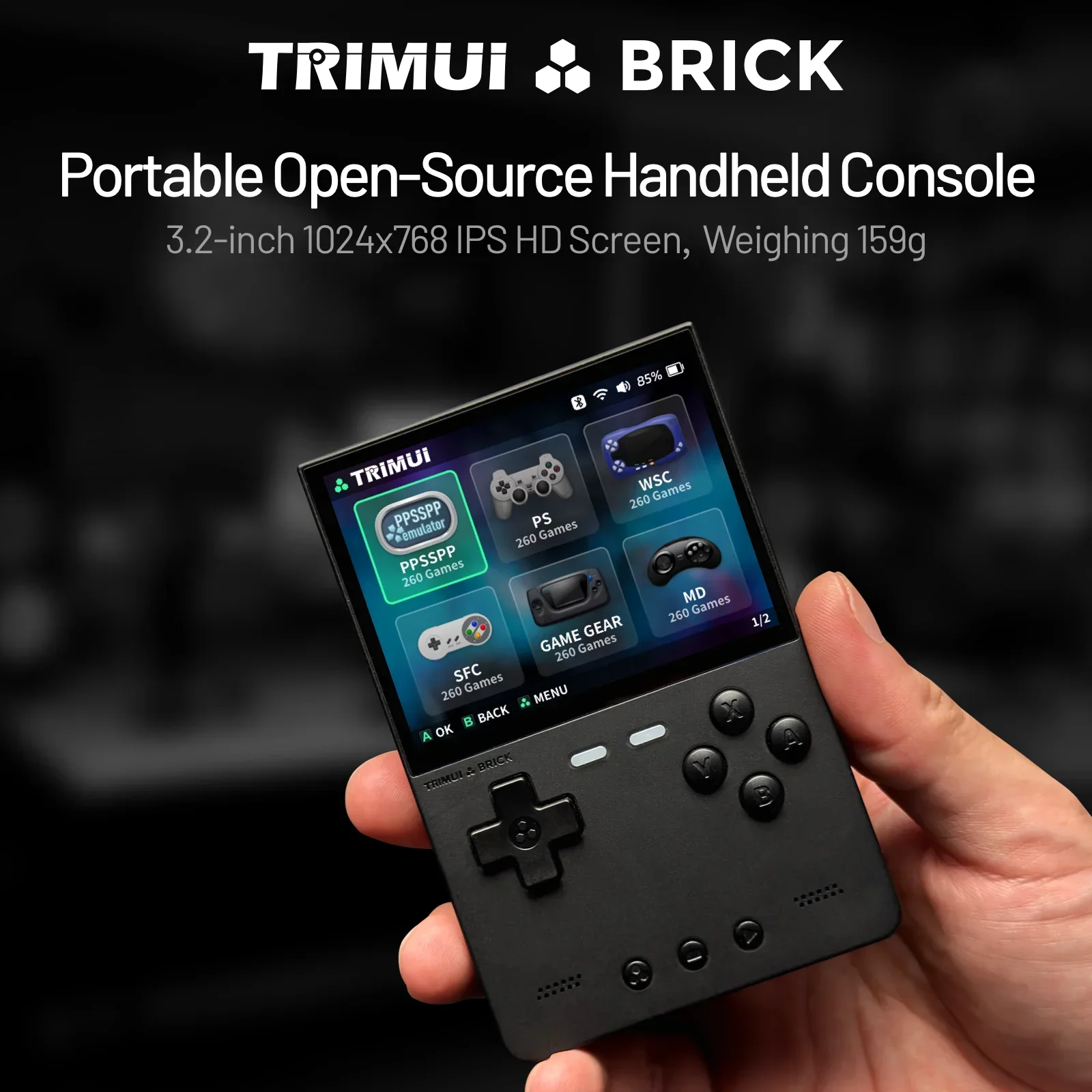 TRIMUI TUĞLA El Oyun Konsolu 3 - Gaming Console Linux incelemesi ve fiyatı